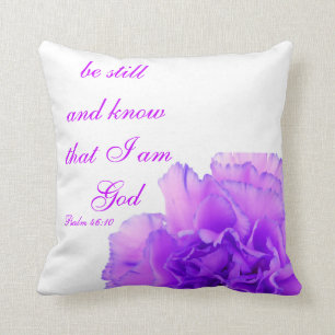 Christian Psalm Pillow, Psalm 46:10 Throw Pillow