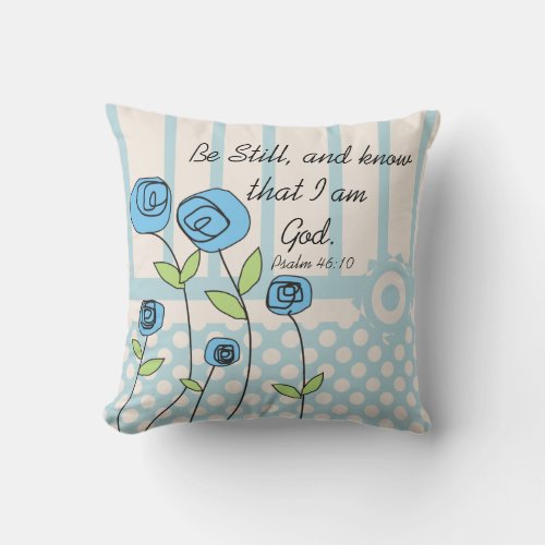 Christian Psalm Pillow Psalm 4610 Throw Pillow