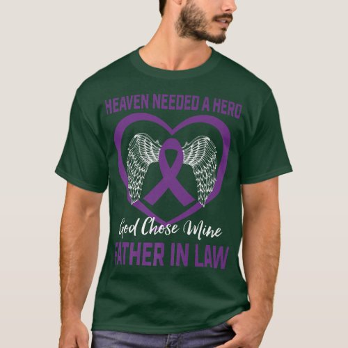 Christian Purple Pancreatic Cancer Awareness Fathe T_Shirt