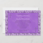 Christian Purple Passion Wedding Invitation (Back)