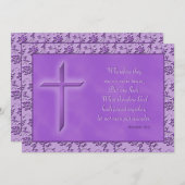 Christian Purple Passion Wedding Invitation (Front/Back)