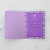 Christian Purple Thank You Card with Photo (Inside)