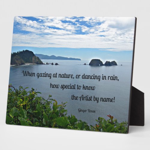 Christian quote about Nature Plaque