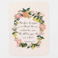 Christian Quote Art - 2 Corinthians 5:17 Baby Blanket