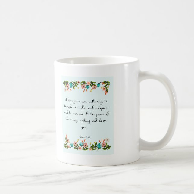 Christian Quote Art - Luke 10:19 Coffee Mug (Right)
