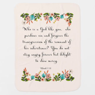 Christian Quote Art - Micah 7:18 Baby Blanket