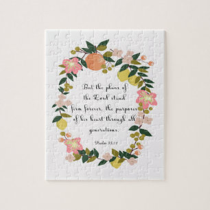 Christian Quote Art - Psalm 33:11 Jigsaw Puzzle
