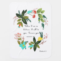 Christian Quote Art - Psalm 63:3 Stroller Blanket