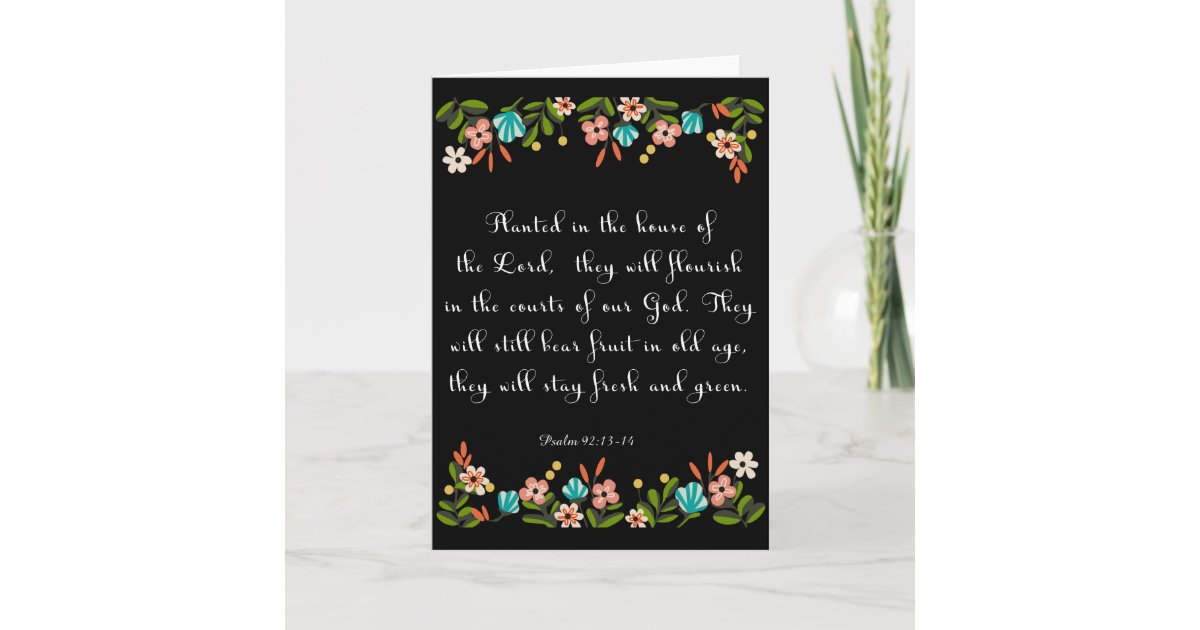 Christian Quote Art Psalm 92 13 14 Holiday Card Zazzle christian-quote-art-psalm-92-13-14-holiday-card-zazzle