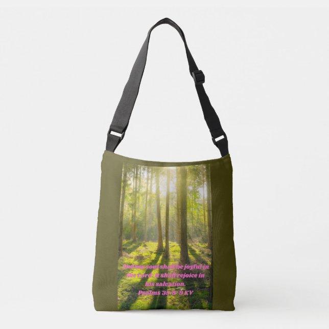 Christian quote  crossbody bag (Front)