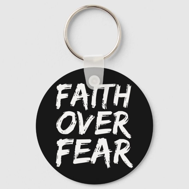 Christian Quote Gift Bible Verse Saying Mens Faith Keychain (Front)