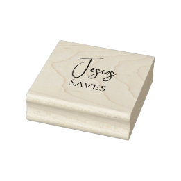 Christian Quote Jesus Saves Rubber Stamp