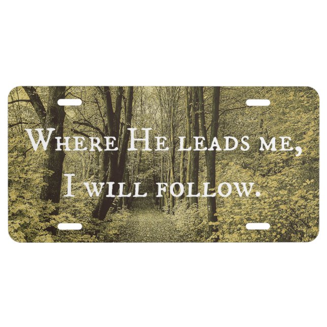 Christian Quote License Plate (Front)