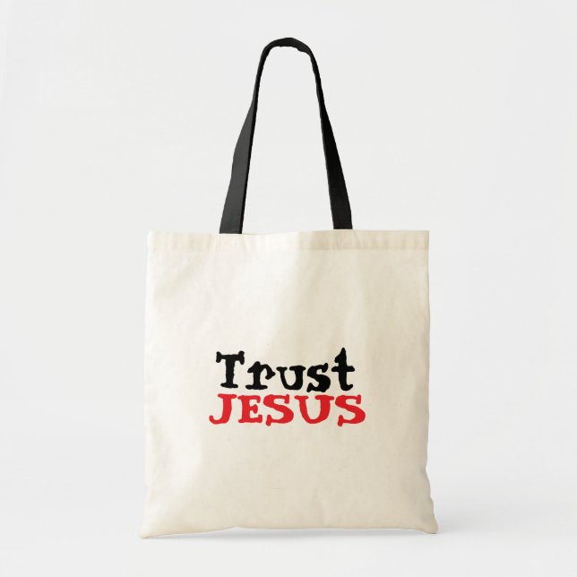 Christian Quote ‘Trust Jesus’  Tote Bag (Front)