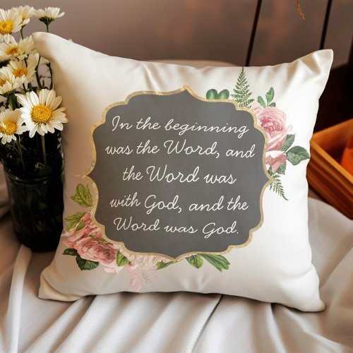 Christian Quote White Pillow