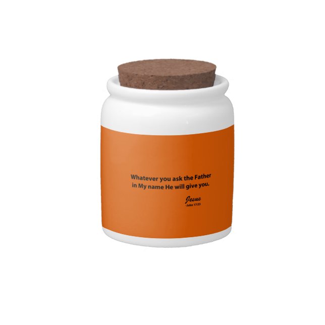 Christian Quotes Candy Jar (Front)