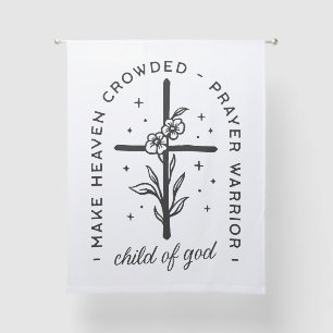 Christian quotes floral cross child of god sheer curtains