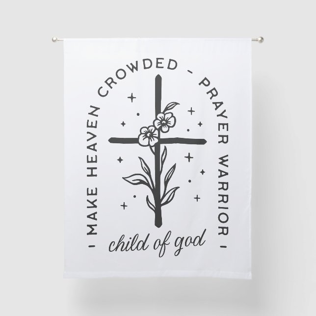 Christian quotes floral cross child of god sheer curtains (Front)