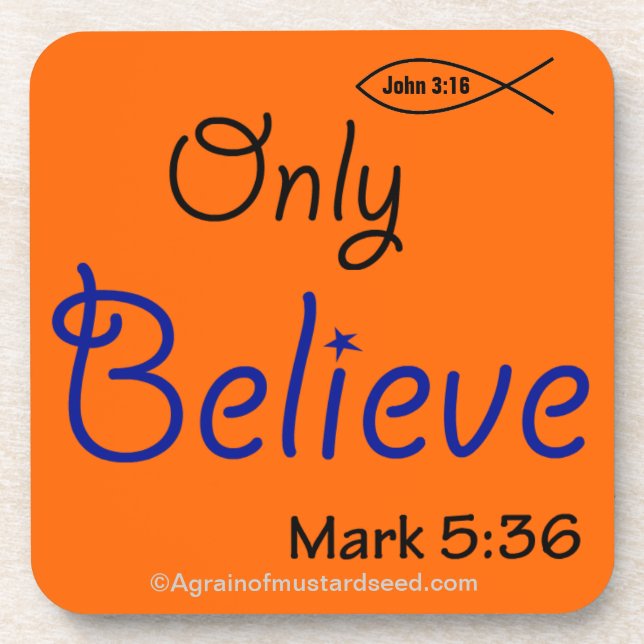 Christian Quotes Inspirational Beverage Coaster (Front)