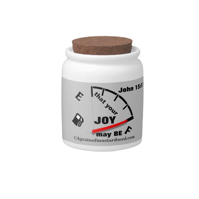 Christian Quotes Inspirational Candy Jar (Front)