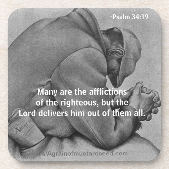 Christian Quotes Inspirational Drink Coaster (Front)