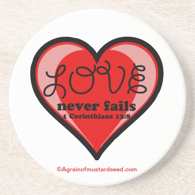 Christian Quotes Inspirational Drink Coaster (Front)