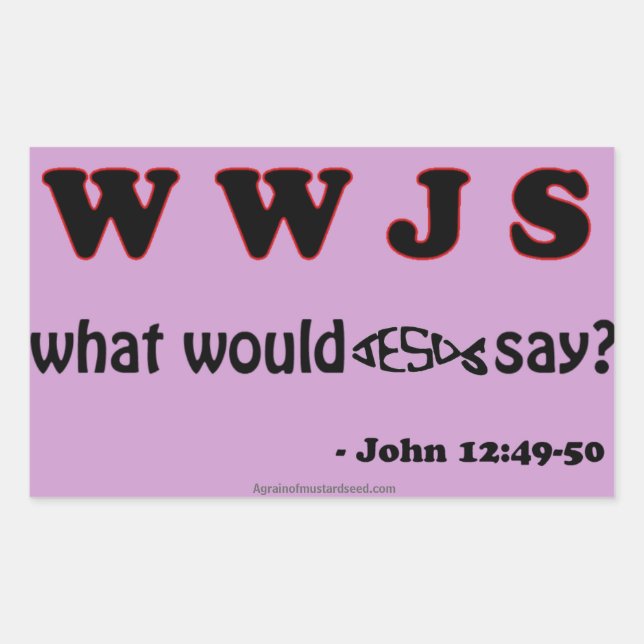 Christian Quotes Rectangular Sticker (Front)