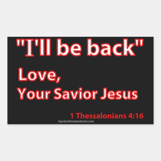 Christian Quotes Rectangular Sticker (Front)