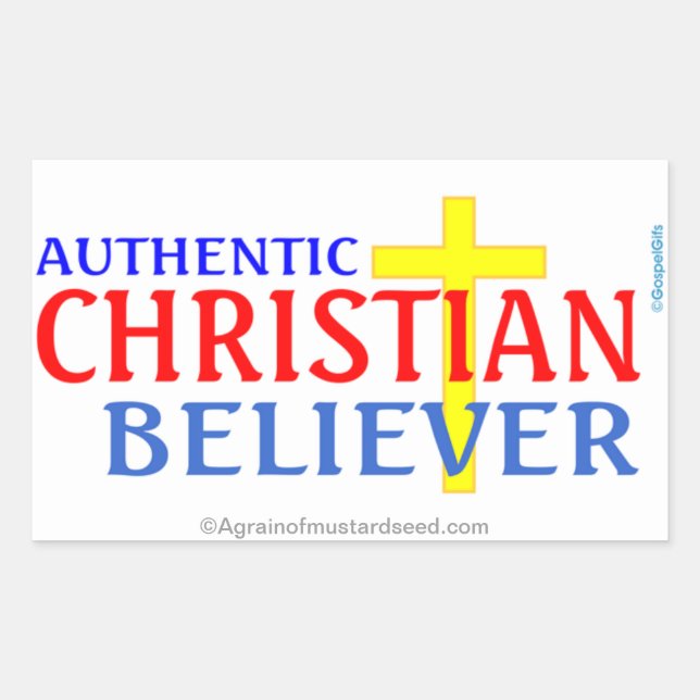 Christian Quotes Rectangular Sticker (Front)