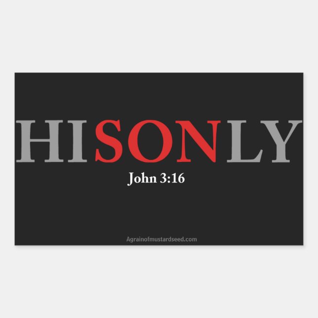 Christian Quotes Rectangular Sticker (Front)
