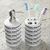 Christian Quotes Soap Dispenser And Toothbrush Holder (Front)