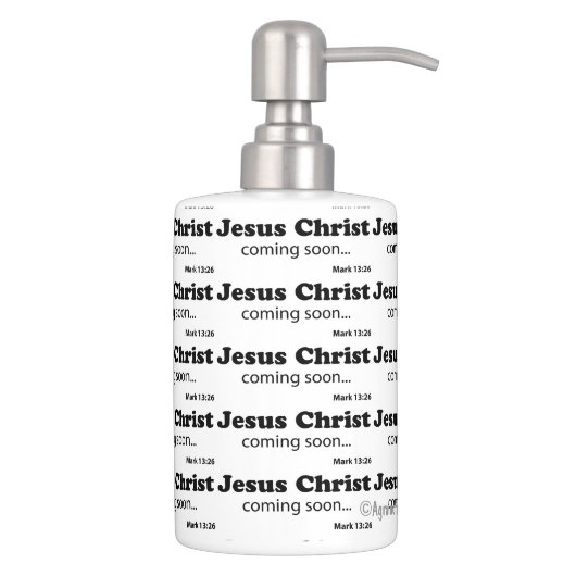 Christian Quotes Soap Dispenser And Toothbrush Holder (Right)