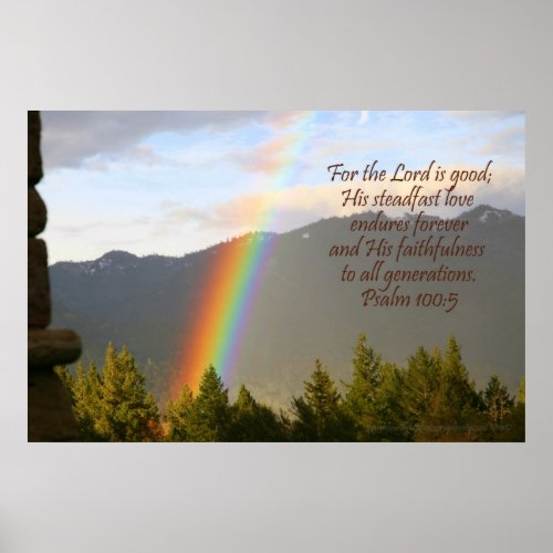 Christian Rainbow Poster Psalm 1005 Poster