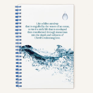 Christian Raindrop Gospel Love Quote 5.5 x 8.5 Notebook