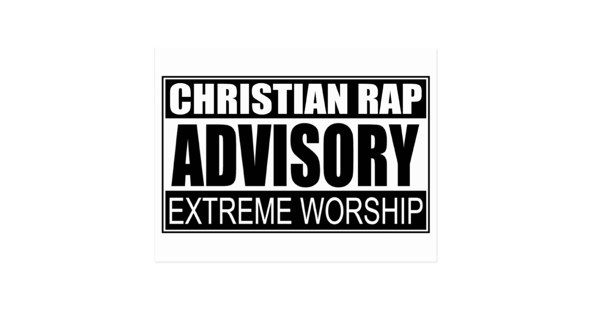 Christian Rap Advisory Postcard