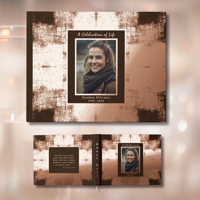 Christian Real Foil Funeral Guest Book Elegant (Creator Uploaded)