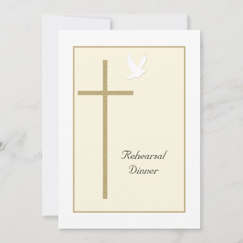 Christian Rehearsal Dinner Invitation -- Cross
