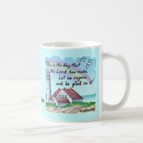 Christian Rejoice Lighthouse Coffee Mug
