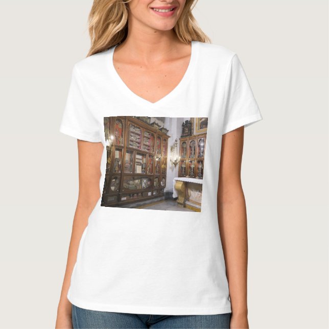 Christian Relics In The Duomo Napoli Italy T-Shirt (Front)