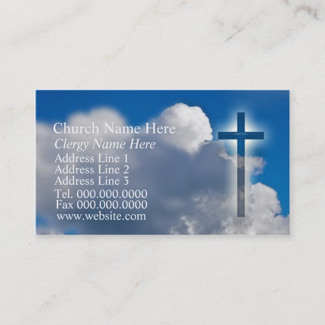 Christian Religion Faith Information Minister Business Card (Front)