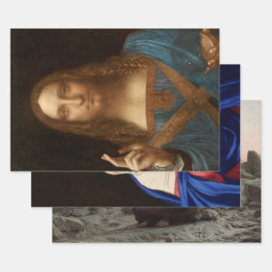 Christian Religious Art Selection Wrapping Paper Sheets