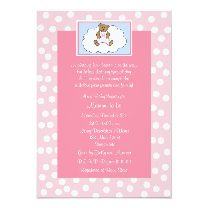 Christian Religious Baby Shower Invitation Pink | Zazzle.com