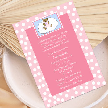Christian Religious Baby Shower Invitation Pink by henishouseofpaper at Zazzle