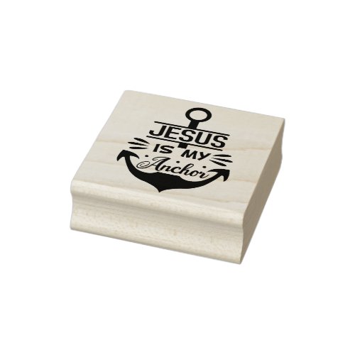 Christian Religious Bible Verse Jesus Is My Anchor Rubber Stamp