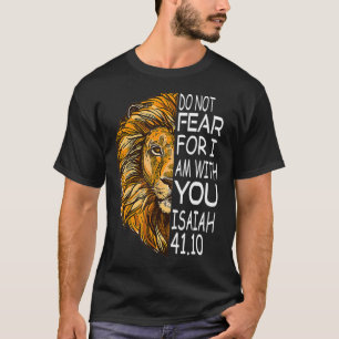 Christian Religious Bible Verse Sayings Lion Fear T-Shirt