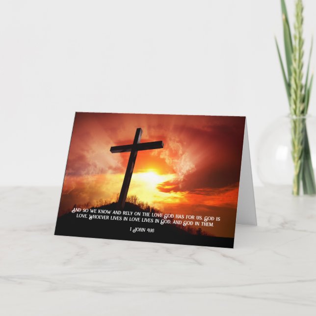Christian Religious Catholic Valentine's Day  Holiday Card (Front)