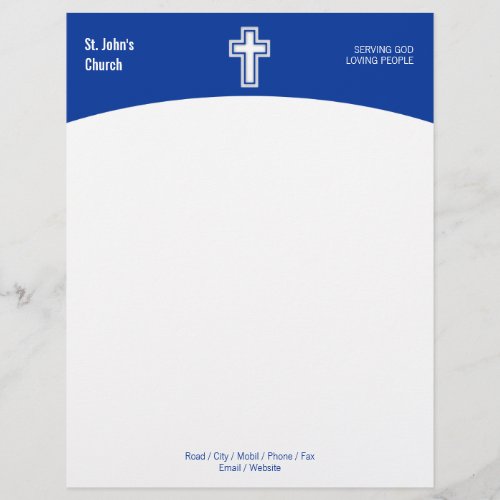 Christian Religious Cross Symbol Letterhead