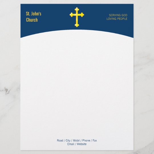 Christian Religious Cross Symbol Letterhead | Zazzle.com