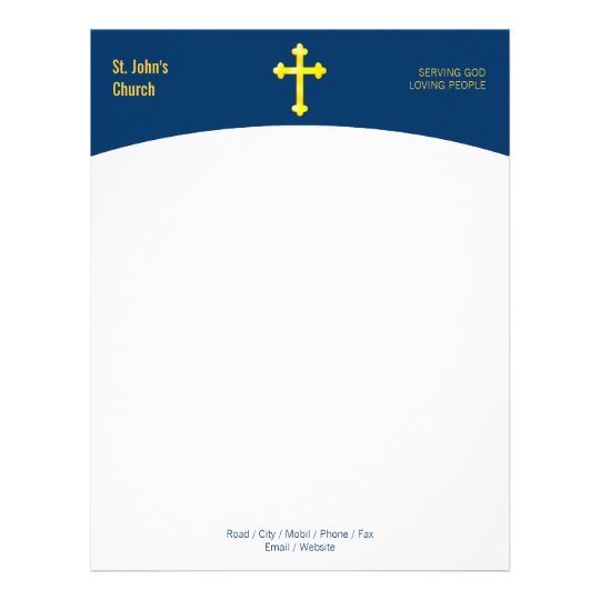 Christian Religious Cross Symbol Letterhead | Zazzle.com