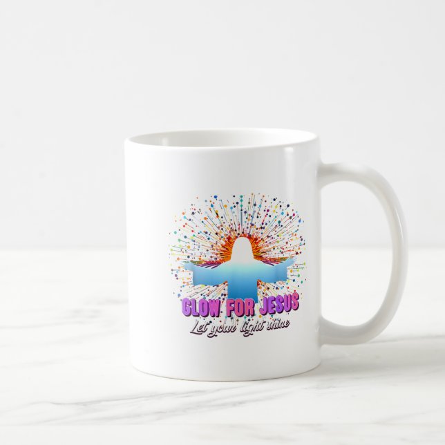 Christian Religious Glow For Jesus Let Your Light  Coffee Mug (Right)